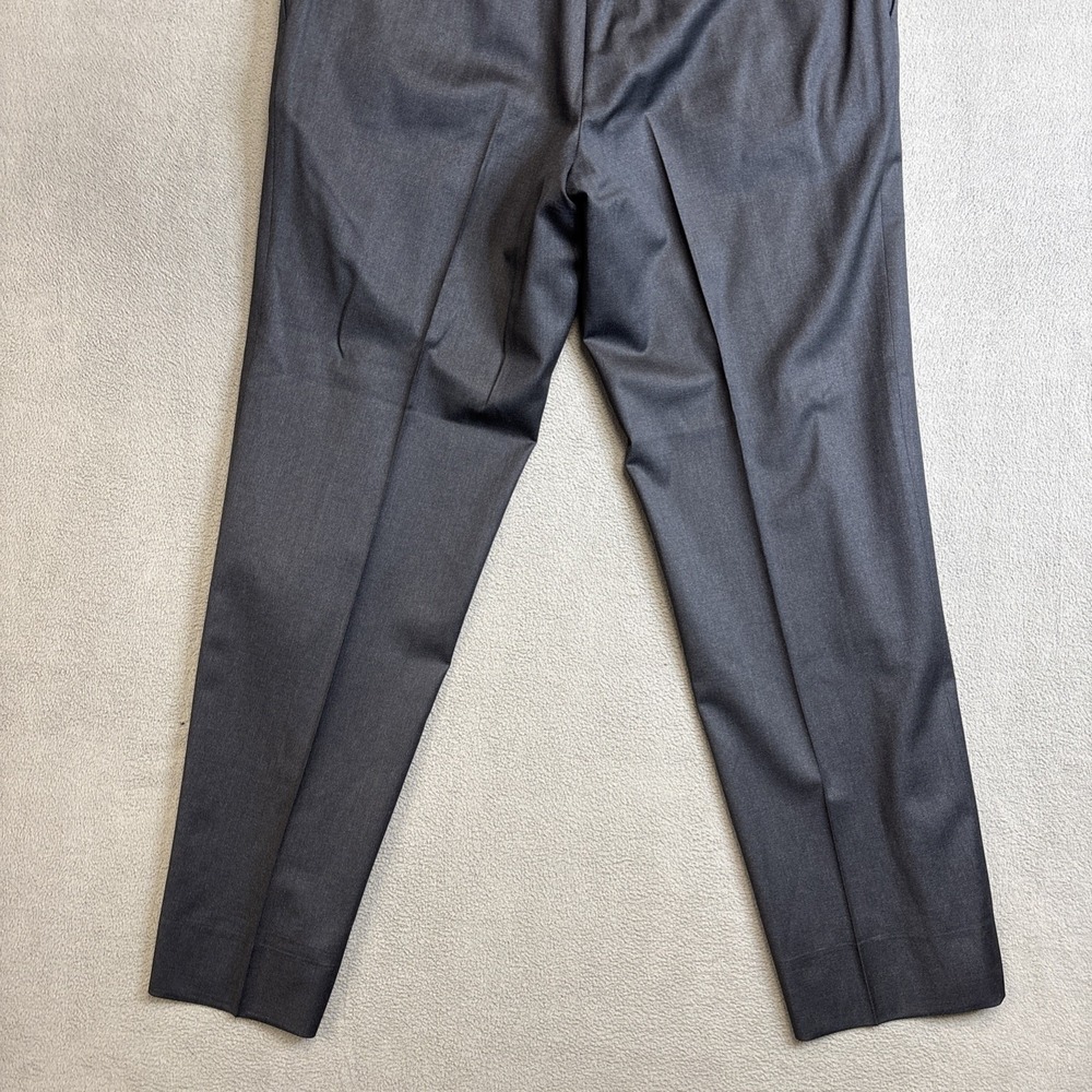 Hugo Boss Mens Charcoal Gray Flat Front Straight Leg Dress Pants Size 34x31 - Picture 8 of 8